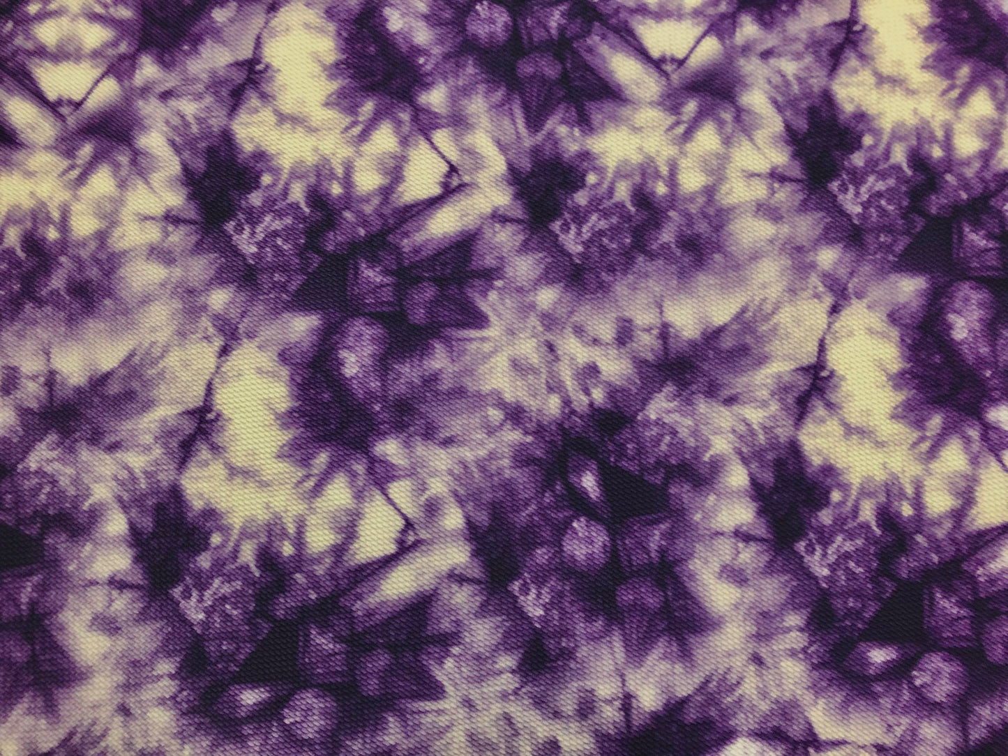 Bullet Knit Printed Fabric-Purple Ivory Splashed Tie Dye-BTDPR09-Sold by the Yard