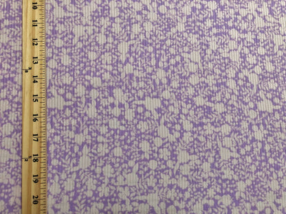 Lilac Lavender Cast Flowers Rayon Spandex Rib 2X2 Print Fabric