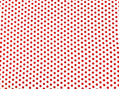 Ivory Red Polka Dots DTY Double Brushed Jersey Print Fabric