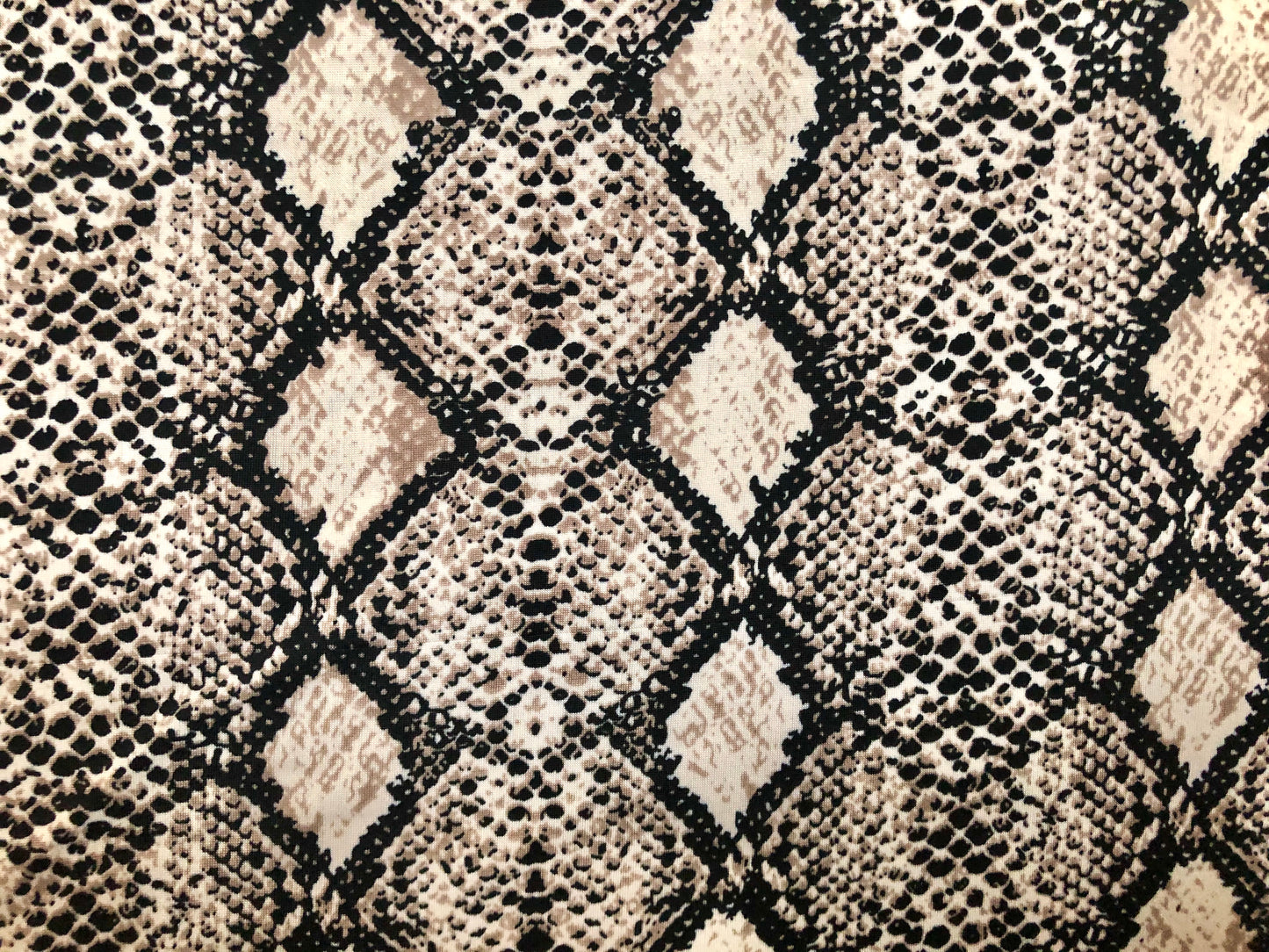 DTY Doubled Fabric-Sand Black Bronze Snake Skin-DTYBPR195-Sold by the Yard-Animal Print Fabric