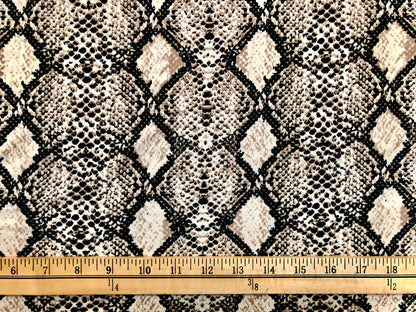 DTY Doubled Fabric-Sand Black Bronze Snake Skin-DTYBPR195-Sold by the Yard-Animal Print Fabric