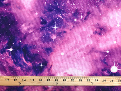 Bullet Knit Printed Fabric-Pink Magenta Galaxia Tie Dye-BTDP047-Sold by the Yard-Bulk Available