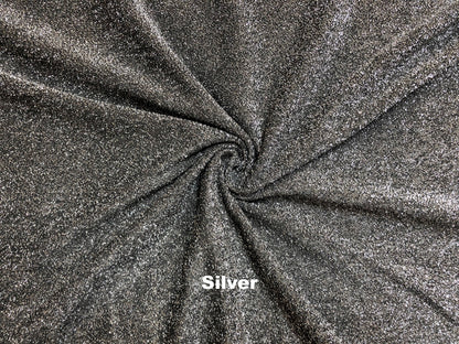 Metallic Glitter Colors Slinky Acetate Fabric