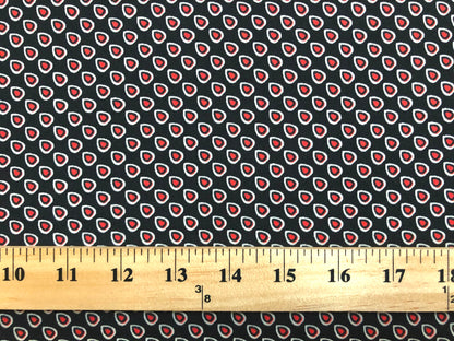 DTY Brushed Fabric-Black Red Ink Drops Fabric-DTYBPR224-Sold by the Yard-Jersey Fabric