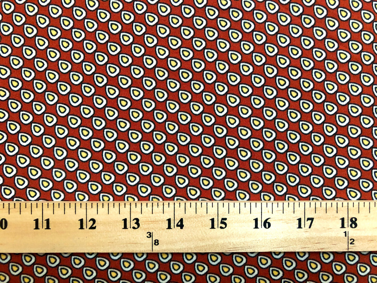 Rust Yellow Ink Drops DTY Double Brushed Jersey Print Fabric