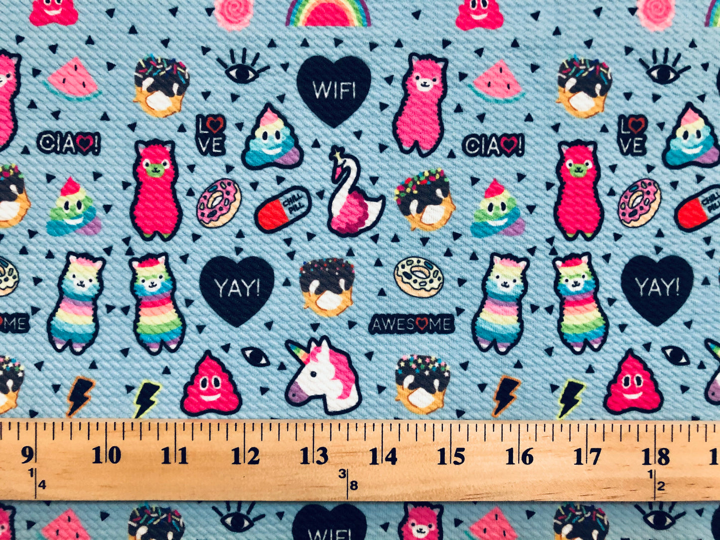 Bullet knit Printed Fabric-Blue Magenta Black Candy Party-BPR202-Sold by the Yard-Bulk Available