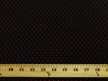 Black Red Dots Liverpool Print Fabric