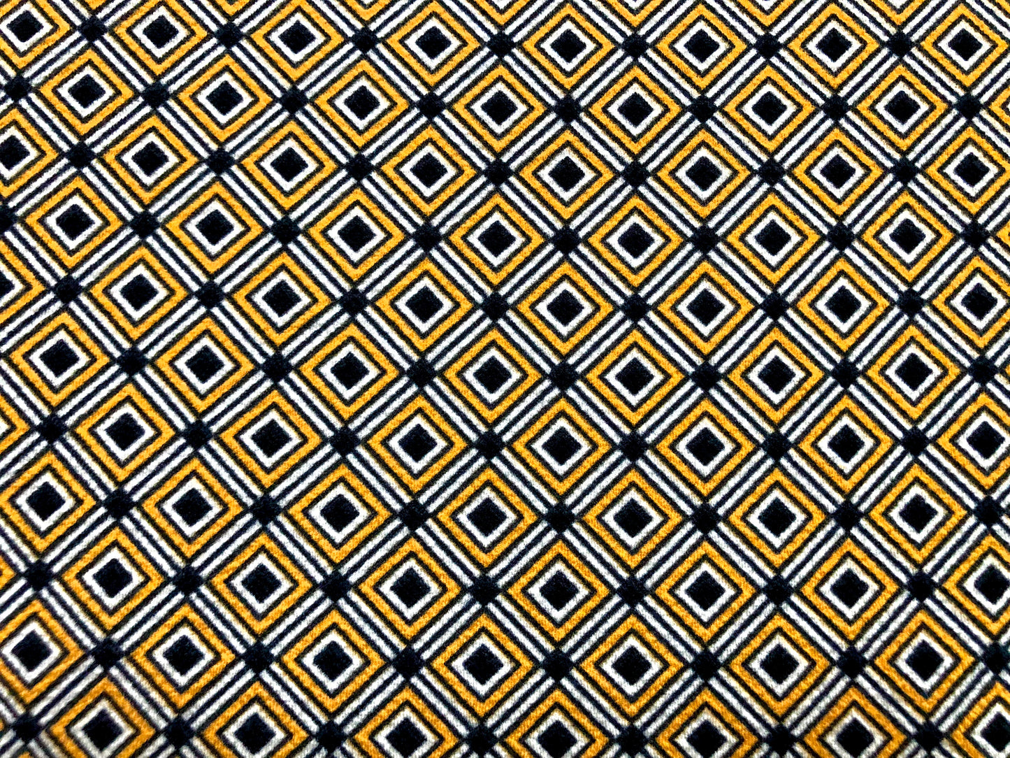 Mustard White Diamonds Matrix Liverpool Print Fabric