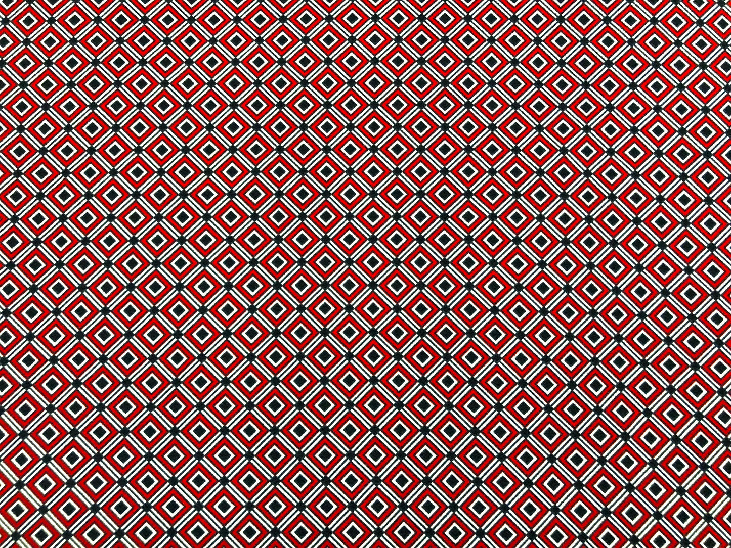 Red White Diamonds Matrix Liverpool Print Fabric