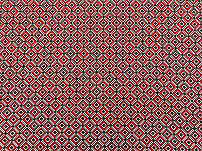 Red White Diamonds Matrix Liverpool Print Fabric