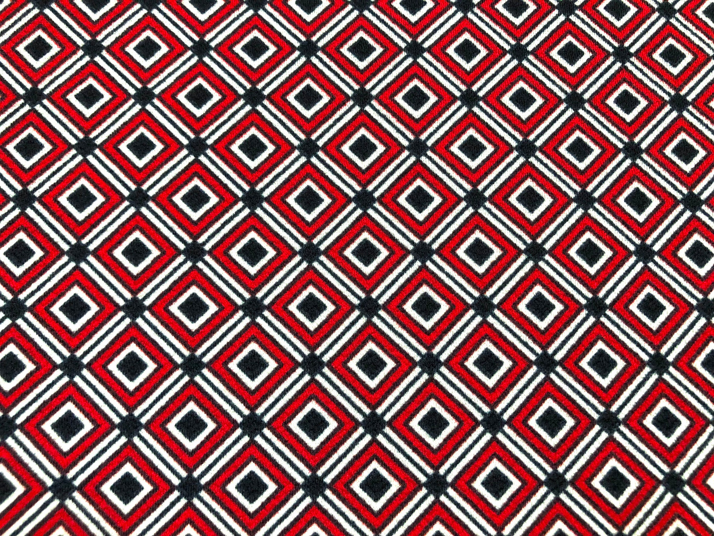 Red White Diamonds Matrix Liverpool Print Fabric