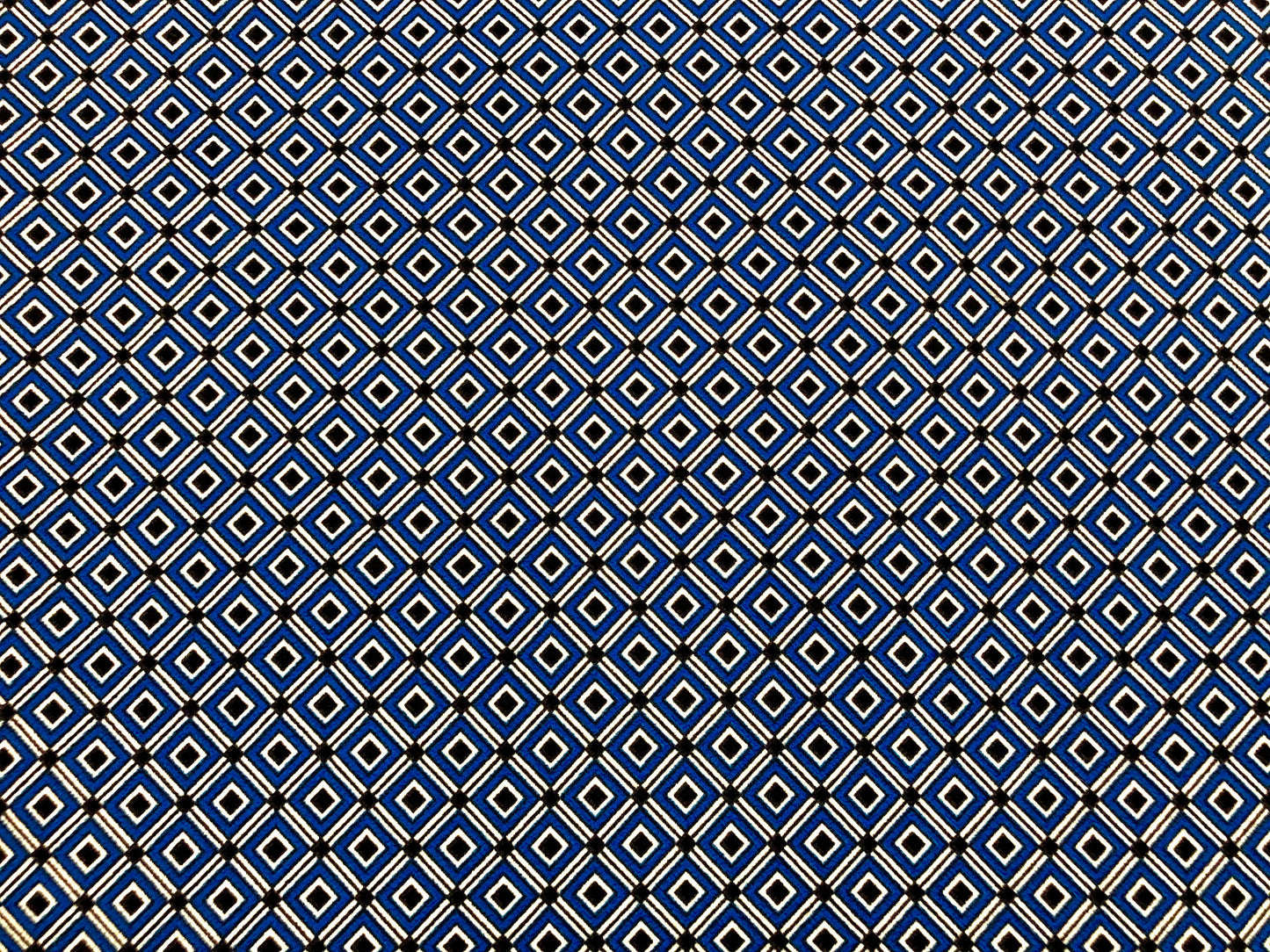 Royal Blue White Diamonds Matrix Liverpool Print Fabric