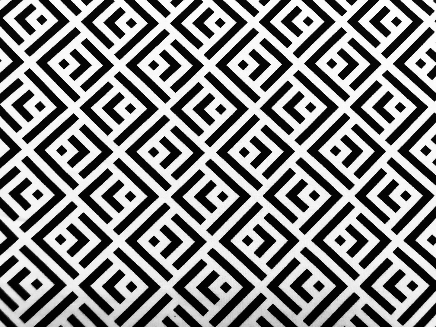 White Black Geometric Arrows DTY Double Brushed Jersey Print Fabric