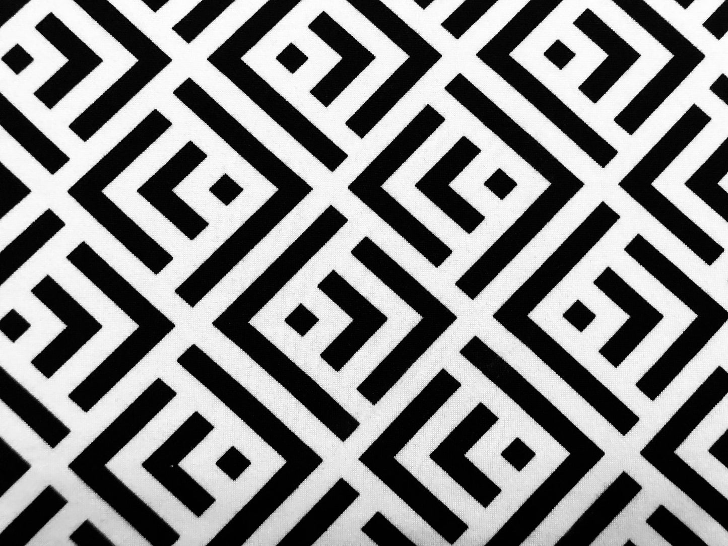 White Black Geometric Arrows DTY Double Brushed Jersey Print Fabric