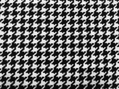 Black White Hounds Tooth Liverpool Print Fabric