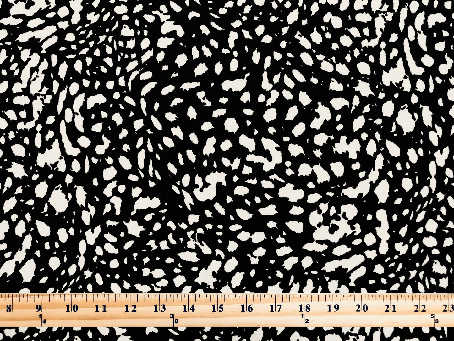 Black White Dalmata Spots Liverpool Print Fabric
