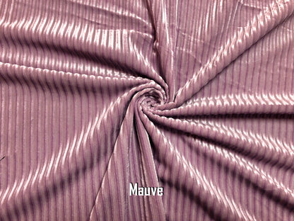 Poly Spandex Velvet Rib Fabric Solid Colors Bundle