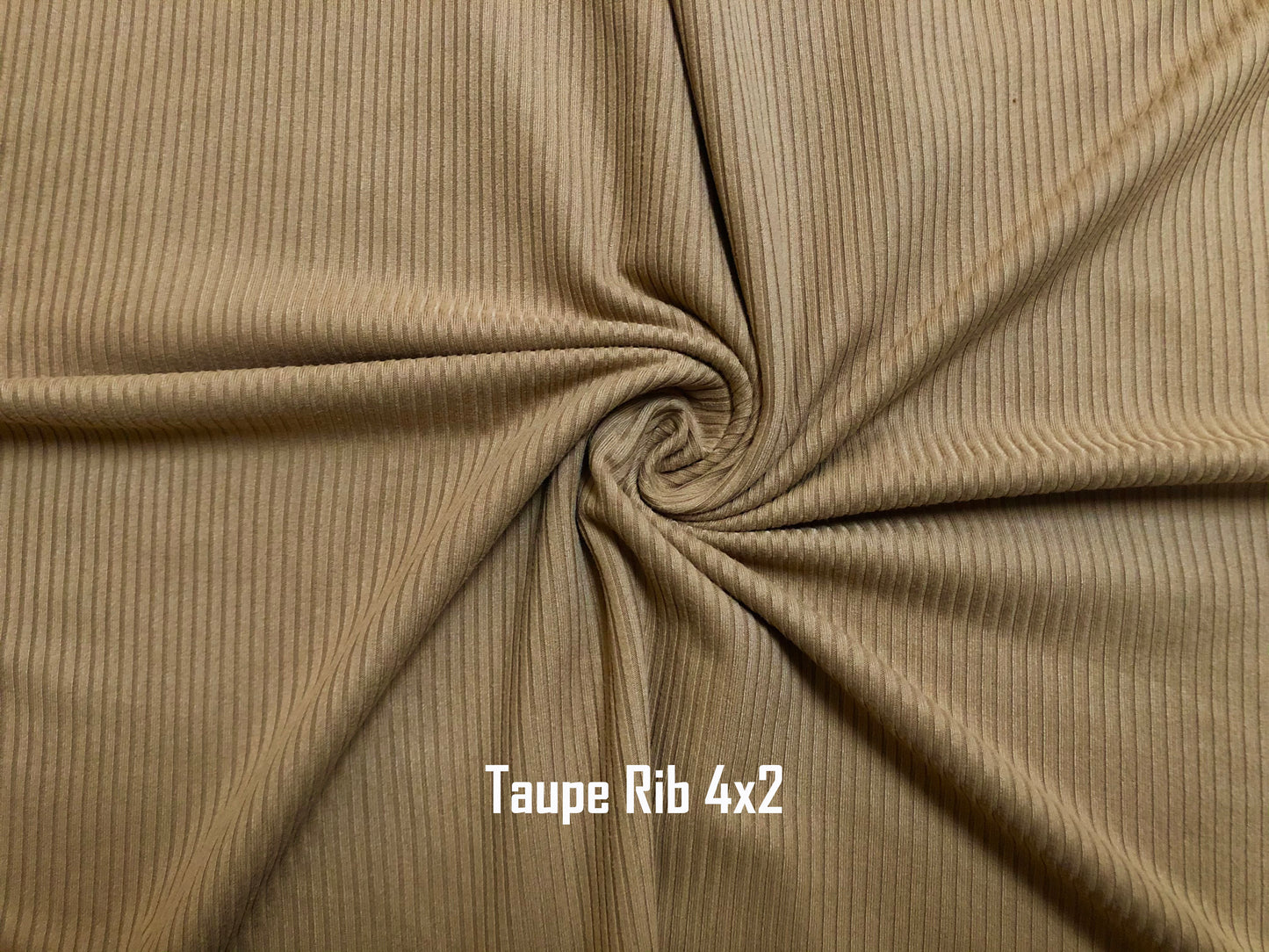 Mocha Solid 4x2 Rib Knit Fabric by the Yard