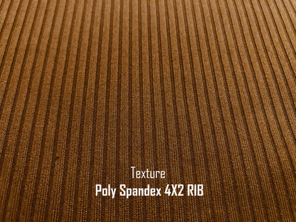 Poly Spandex Blend Rib Knit 4X2 Fabric Solid Colors Collection